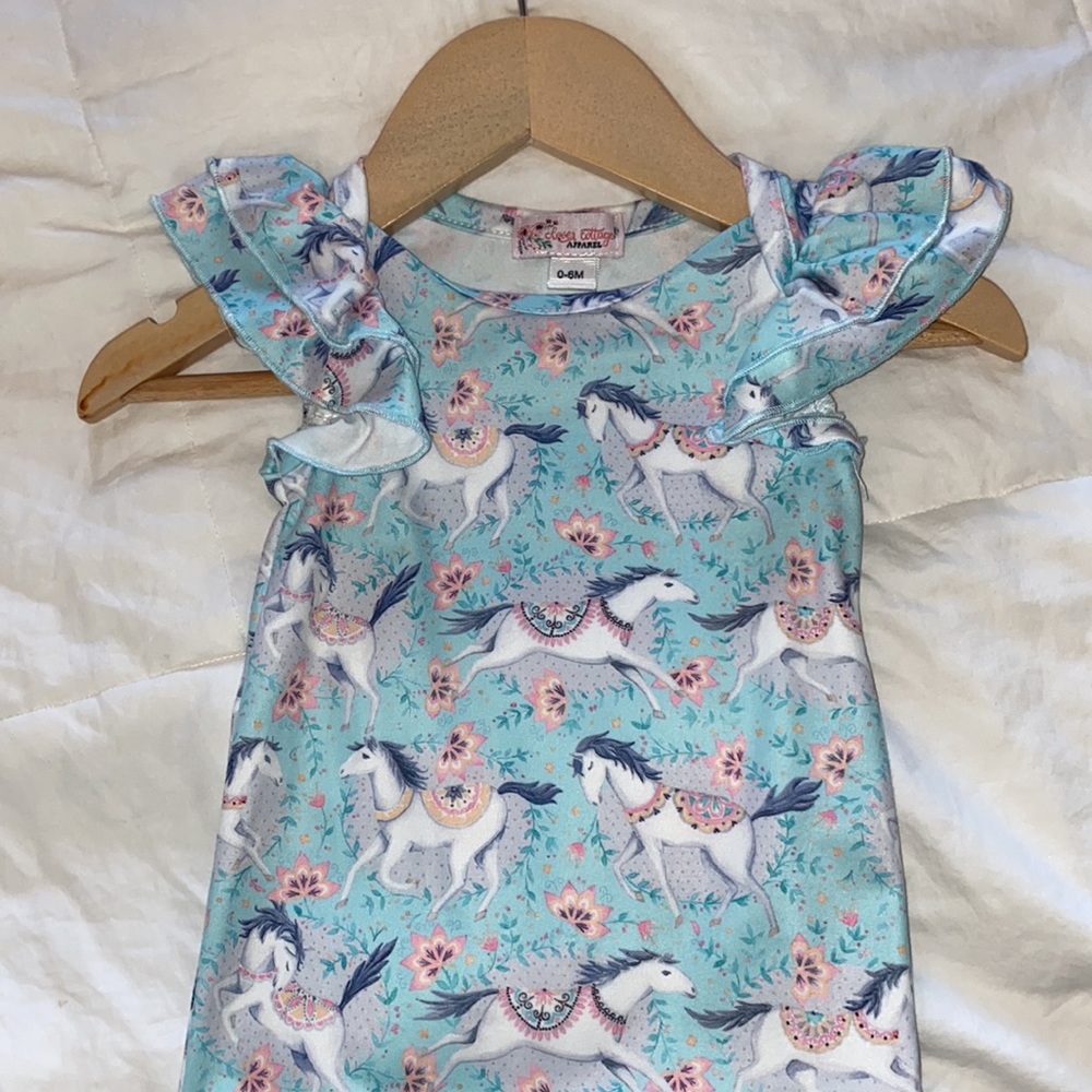 NWOT clover cottage one piece flare super soft